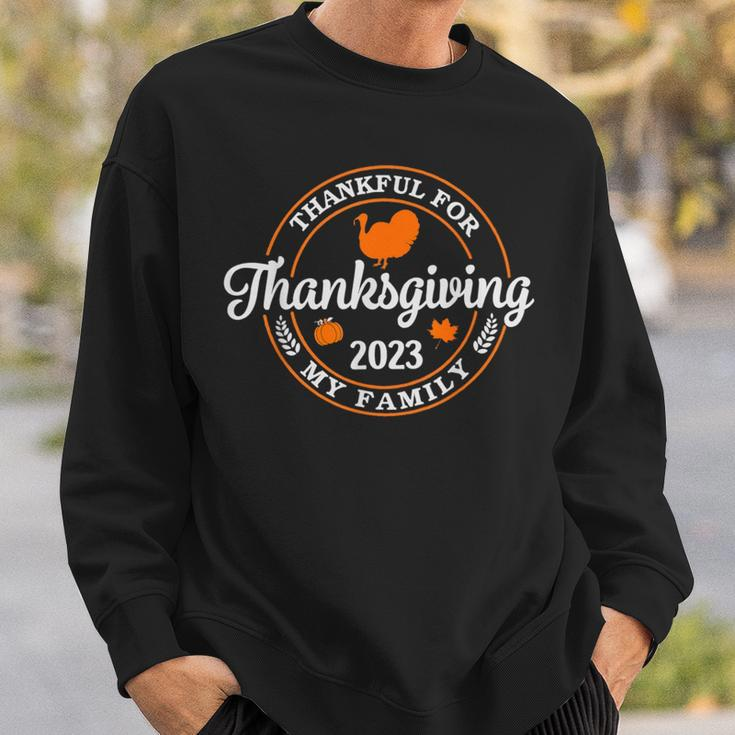 Family Thanksgiving 2023 Thankful For My Tribe Group Autumn Sweatshirt Gifts for Him