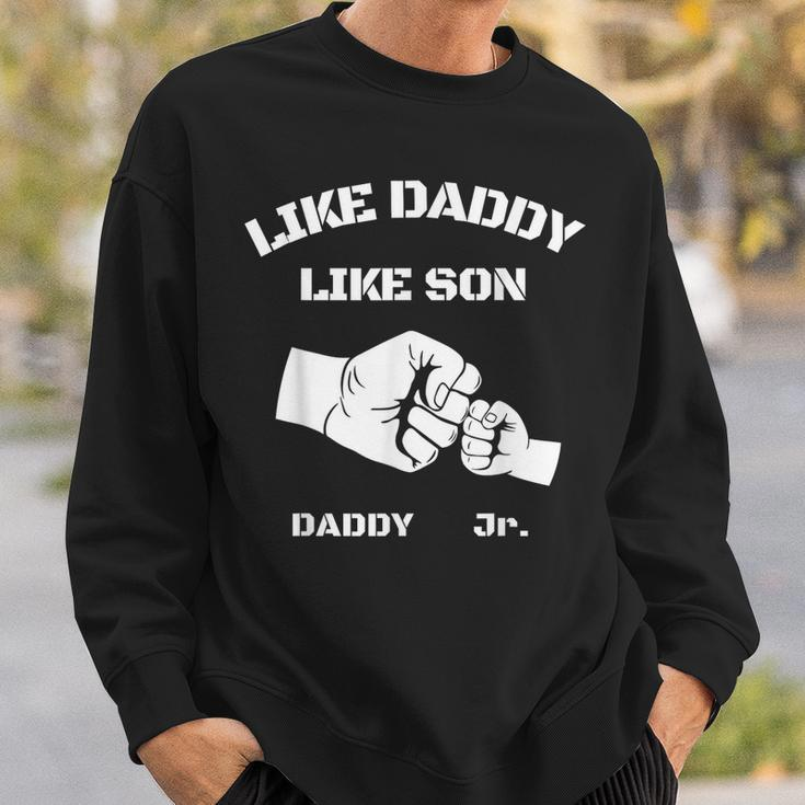 Father Son Fist Bump Matching Fathers Day Daddy Dad & Son Sweatshirt Gifts for Him