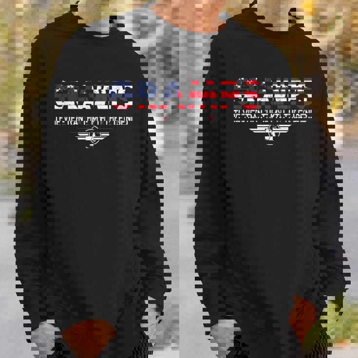Fathers Day Gifts Grandpa Gramps The Veteran Myth Legend Sweatshirt Gifts for Him