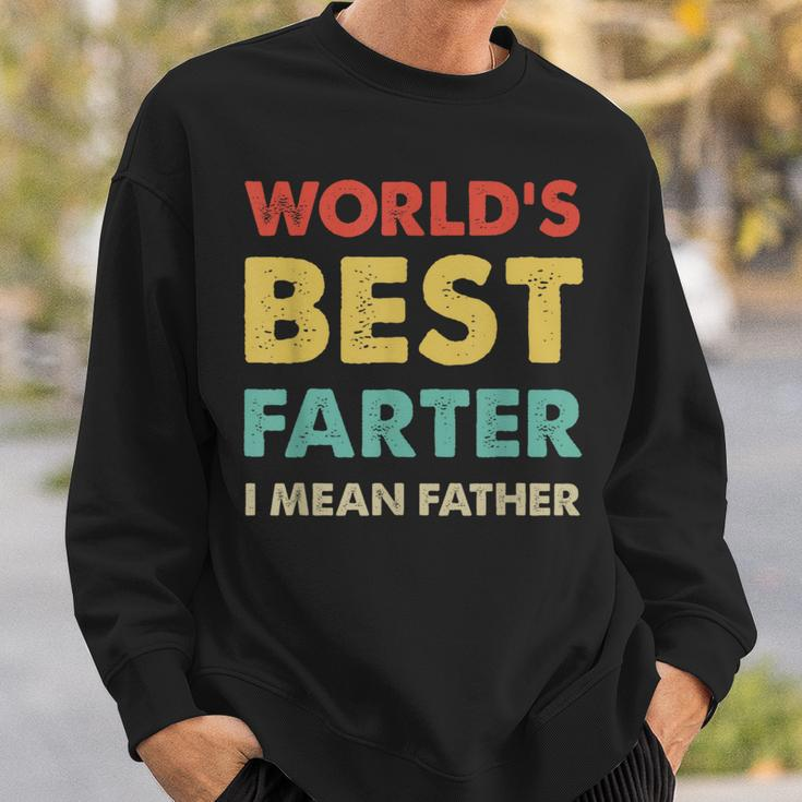 Fathers Day Retro Dad Worlds Best Farter I Mean Father Sweatshirt Gifts for Him