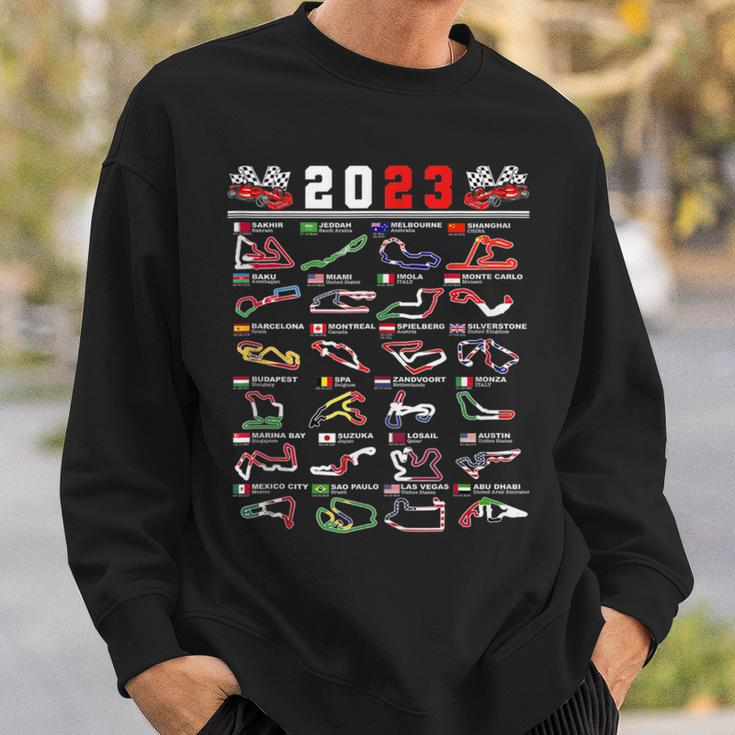 Formula Racing Open Wheel Race Car Fan 2023 World Circuits Sweatshirt Gifts for Him