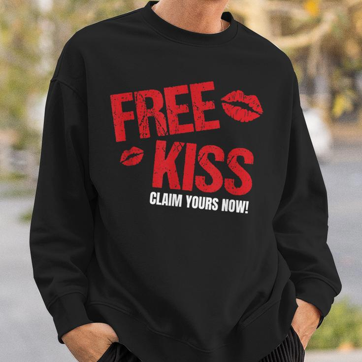 Free Kiss Claim Yours Now Best Valentine's Day Sweatshirt Gifts for Him
