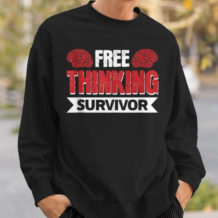 Free Thinking Survivor Sweatshirt Gifts for Him
