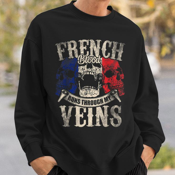 French Blood Runs Through My Veins Sweatshirt Gifts for Him
