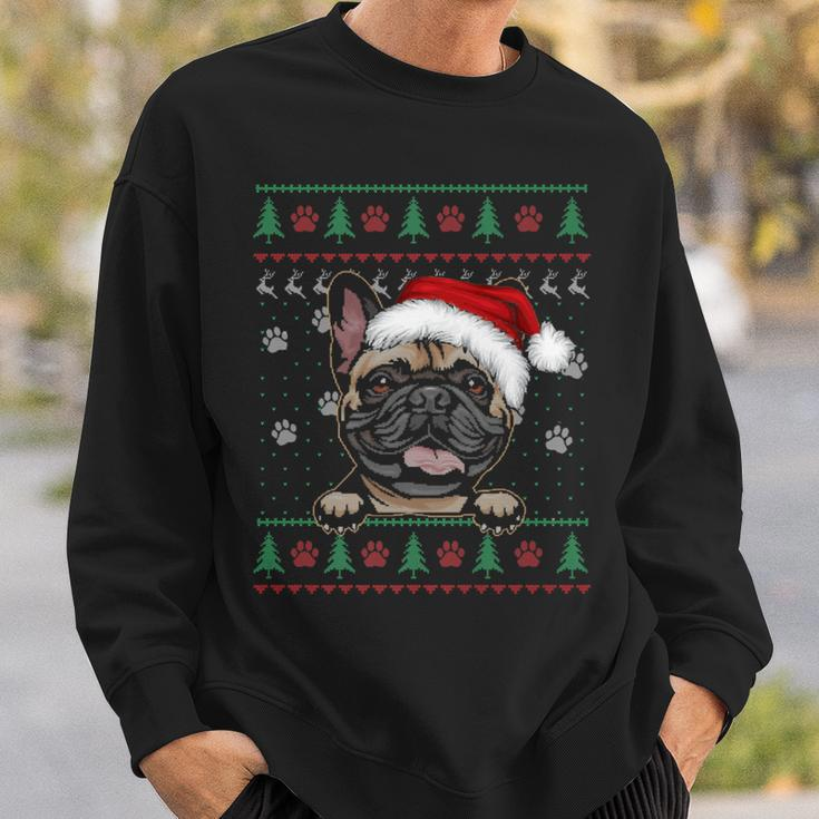 French Bulldog Christmas Ugly Sweater Dog Lover Xmas Sweatshirt Gifts for Him