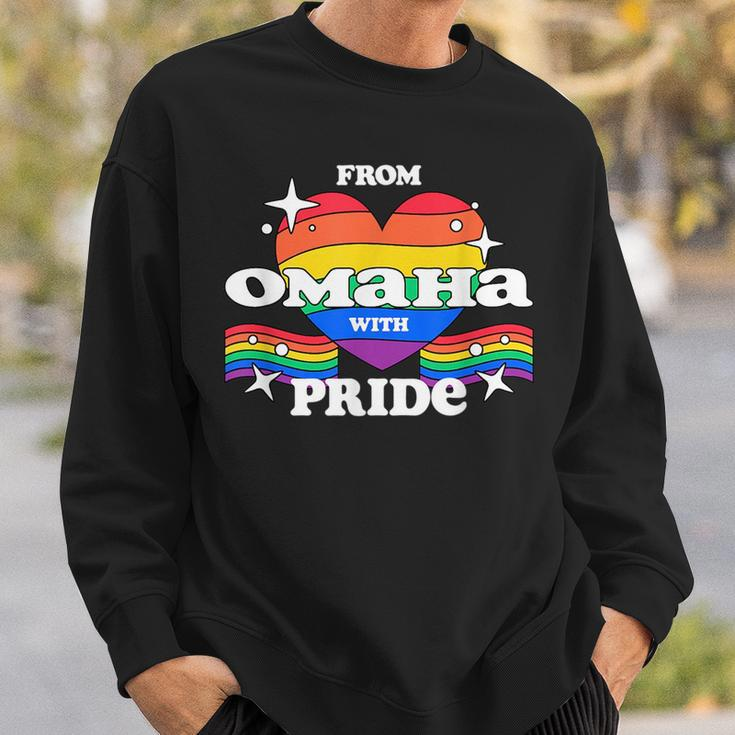 From Omaha With Pride Lgbtq Gay Lgbt Homosexual Pride Month Sweatshirt Gifts for Him