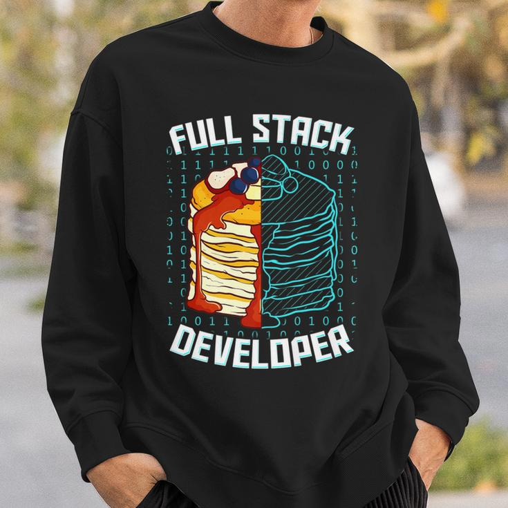 Full Stack Developer Pancake Web Coder Programmer Sweatshirt Gifts for Him