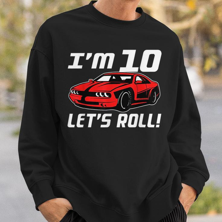 Funny 10Th Birthday Gift Race Car Driver Boys 10 Years Old Driver Funny Gifts Sweatshirt Gifts for Him