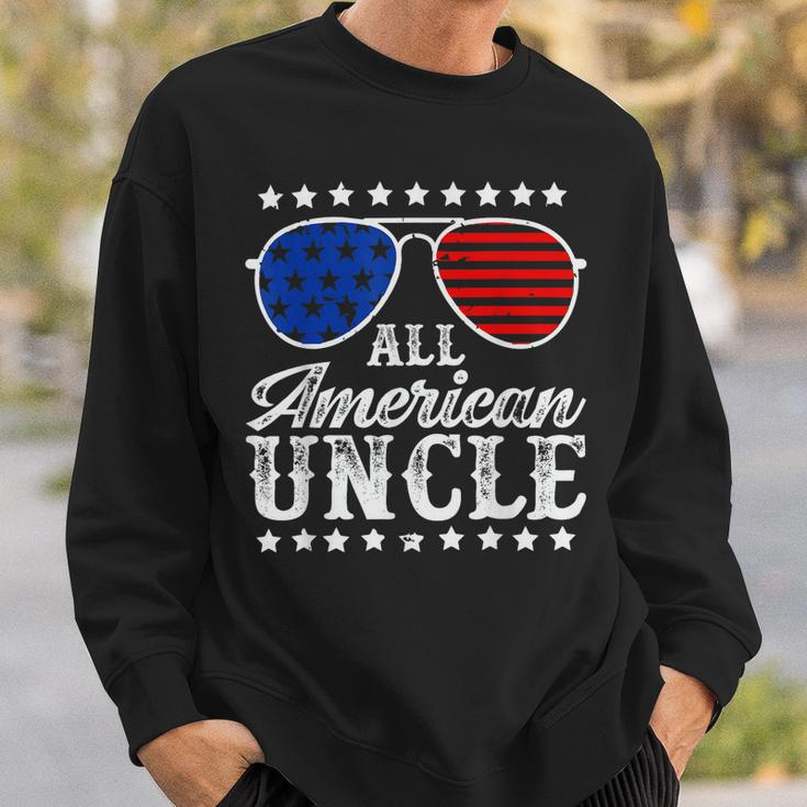 Funny All American Uncle Sunglasses Usa 4Th Of July Sweatshirt Gifts for Him