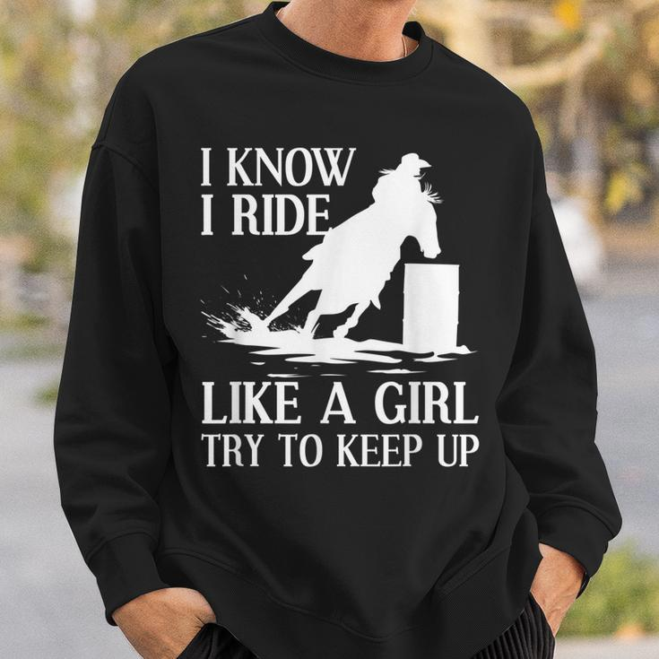 Funny Barrel Racing Gift For Women Girls Horse Racer Cowgirl Sweatshirt Gifts for Him