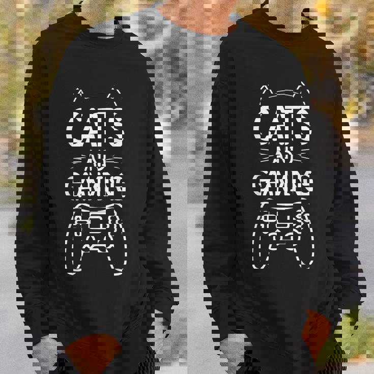 Funny Cat & Gaming Lover Novelty Kitten Gamer Sweatshirt Gifts for Him Funny Cat & Gaming Lover Novelty Kitten Gamer Sweatshirt Gifts for Him