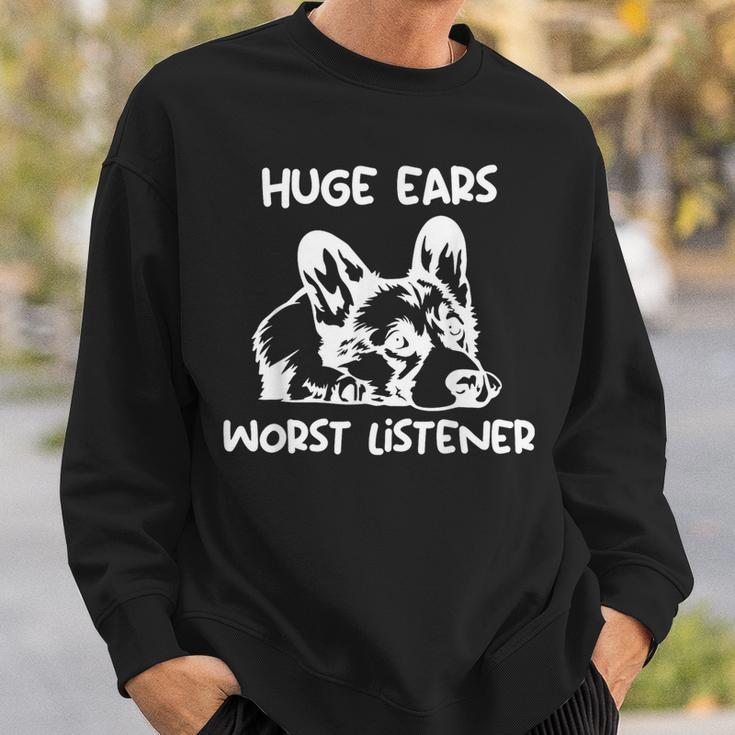 Corgi Huge Ears Worst Listener Sweatshirt Gifts for Him