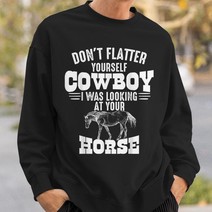 Funny Cowgirl Horse Gift For Western Equestrian Girls Women Sweatshirt Gifts for Him