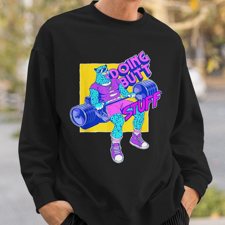 Funny Doing Butt Stuff Workout Bodybuilding Fitness Gym Sweatshirt Gifts for Him