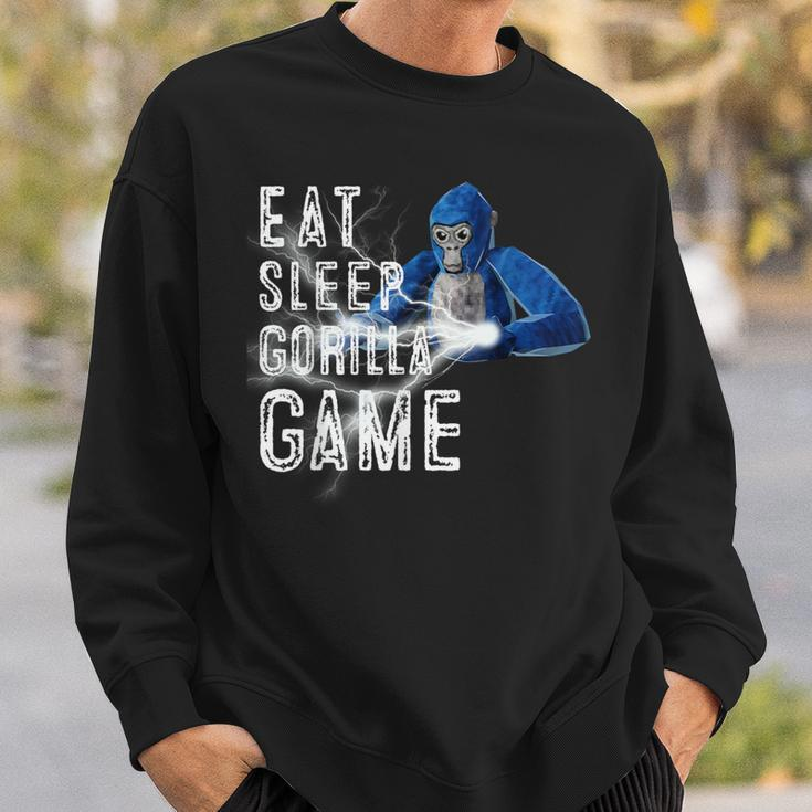 Eat Sleep Gorilla Monke Tag Gorilla Vr Gamer Sweatshirt Gifts for Him