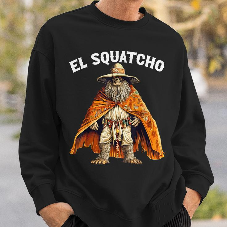 El Squatcho Poncho Western Bigfoot Sasquatch Lover Sweatshirt Gifts for Him