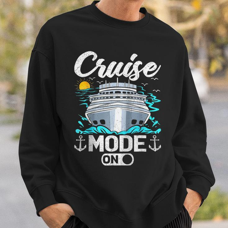 Funny Family Matching Cruise Vacation Cruise Mode On Sweatshirt Gifts for Him