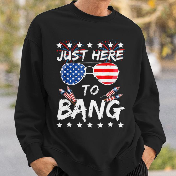 Funny Fourth Of July 4Th Of July Im Just Here To Bang 1 Sweatshirt Gifts for Him