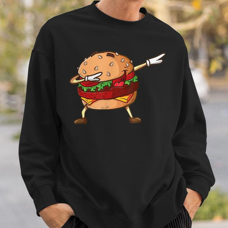 Funny Hamburger Dabbing Cheeseburger Lover Dabbing Ideas Sweatshirt Gifts for Him