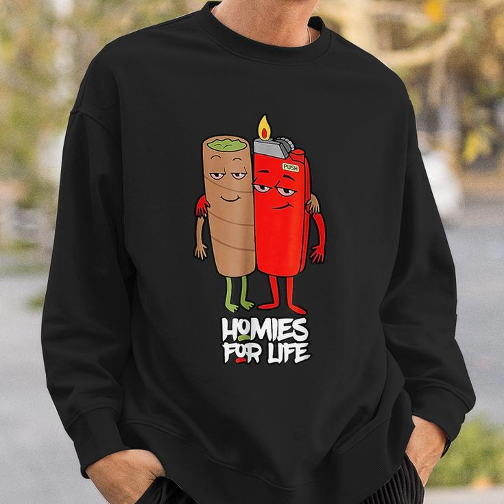 Funny Homies For Life Weed Marijuana Lover Sweatshirt Gifts for Him