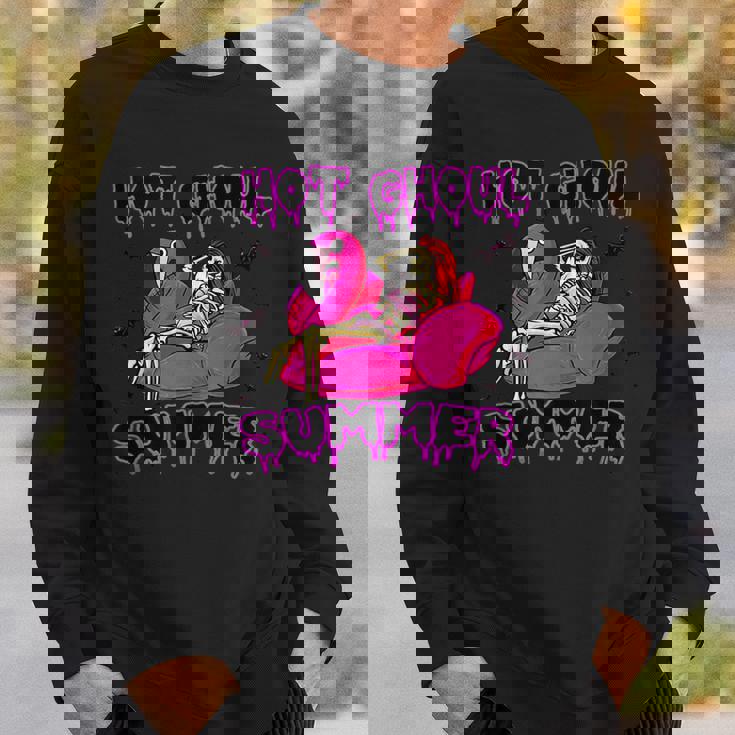 Funny Hot Ghoul Summer Creepy Beach Summer Goth Vacation Creepy Funny Gifts Sweatshirt Gifts for Him