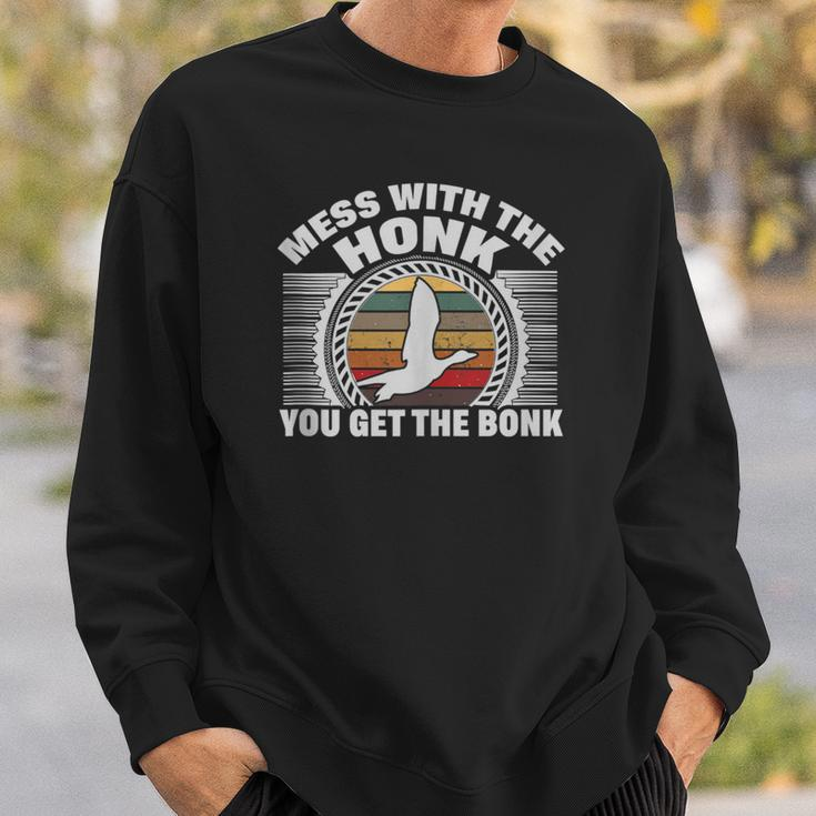 Funny Mean Goose Honk Quote Sweatshirt Gifts for Him