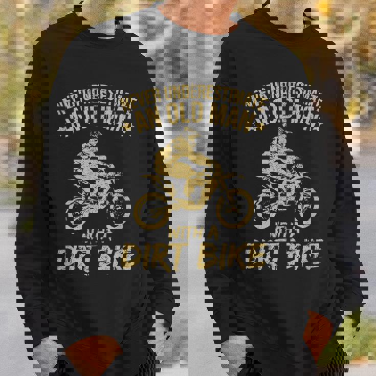 Funny Motocross Never Underestimate Sweatshirt Gifts for Him