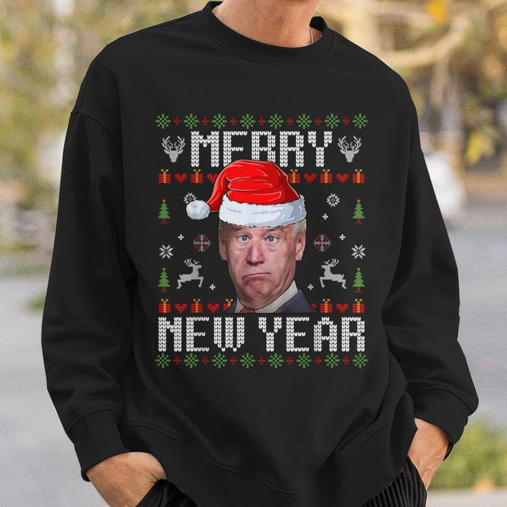 Santa Joe Biden Happy New Year Ugly Christmas Sweater Sweatshirt Gifts for Him
