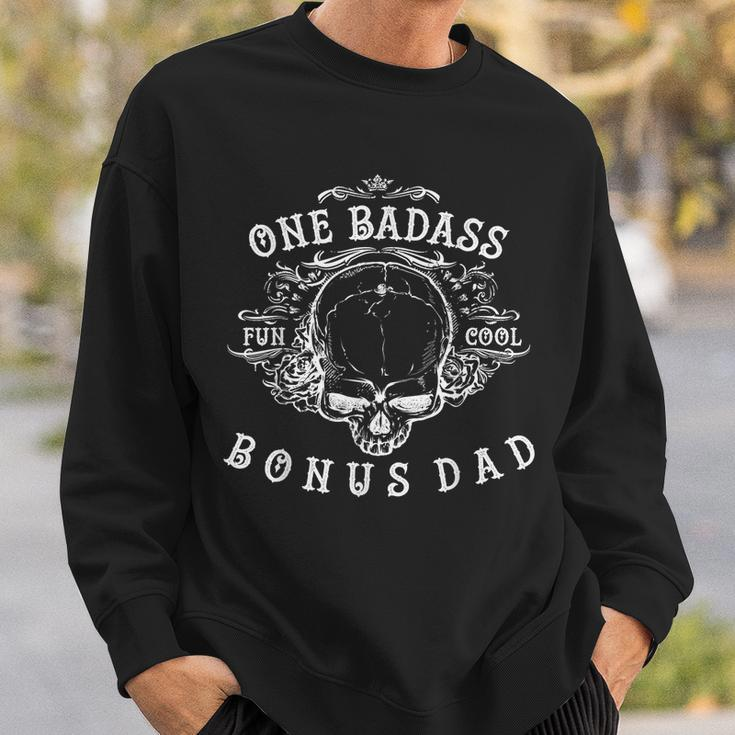 Funny Step Dad Gifts One Badass Bonus Dad Funny Gifts For Dad Sweatshirt Gifts for Him
