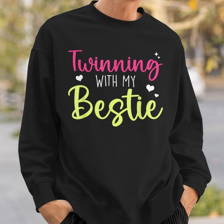 Funny Twin Matching Twins Day Friend Twinning With My Bestie Sweatshirt Gifts for Him