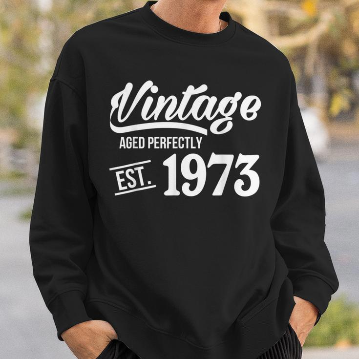 Funny Vintage Est 1973 45Th Years Old 45 Birthday Gift Sweatshirt Gifts for Him