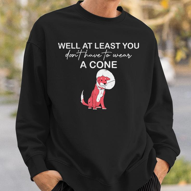 Funny Well At Least You Dont Have To Wear A Cone Sweatshirt Gifts for Him