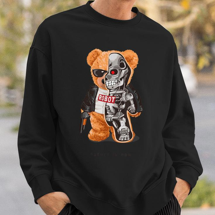 Future Is Now - Teddy Bear Robot Sweatshirt Gifts for Him