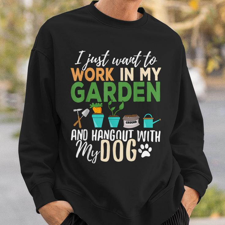 Gardening Dog Lover Gardener Garden Pet Gift Plants Sweatshirt Gifts for Him