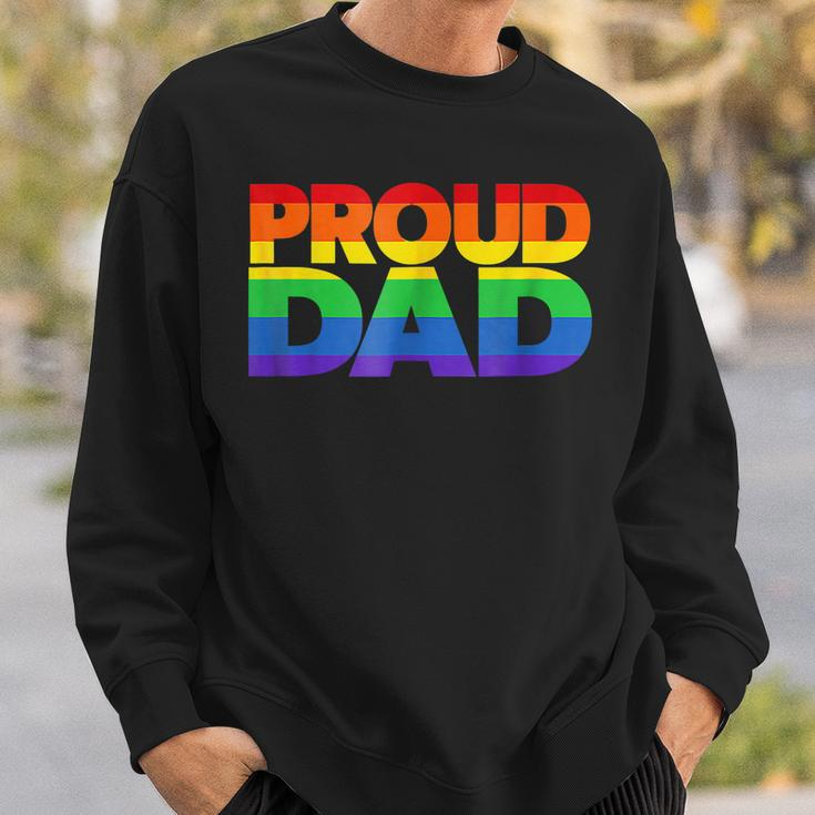 Gay Pride Proud Dad Lgbt Parent Fathers Day Sweatshirt Gifts for Him