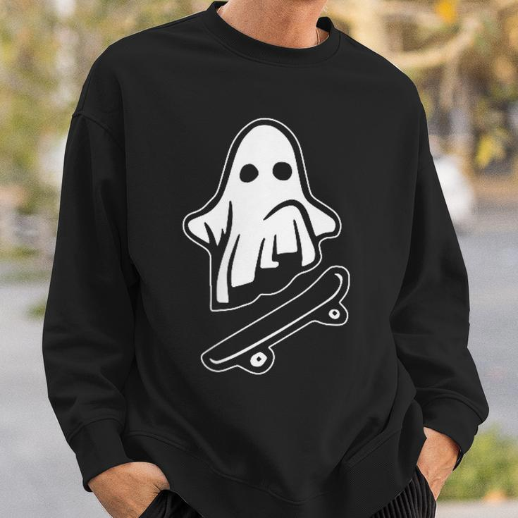 Ghost Skateboarding Halloween Costume Ghoul Spirit Sweatshirt Gifts for Him