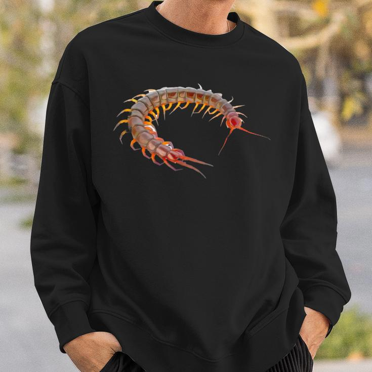 Giant Centipede Pet Lover Creepy Realistic Millipede Sweatshirt Gifts for Him