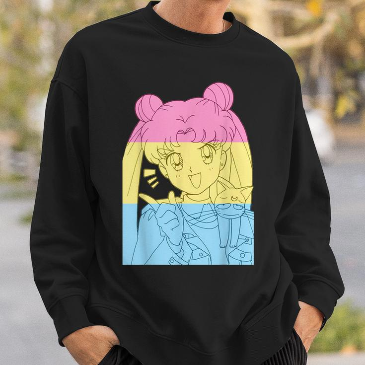 Girl Anime Pansexual Pride Pansexual Flag Lgbt Month Sweatshirt Gifts for Him