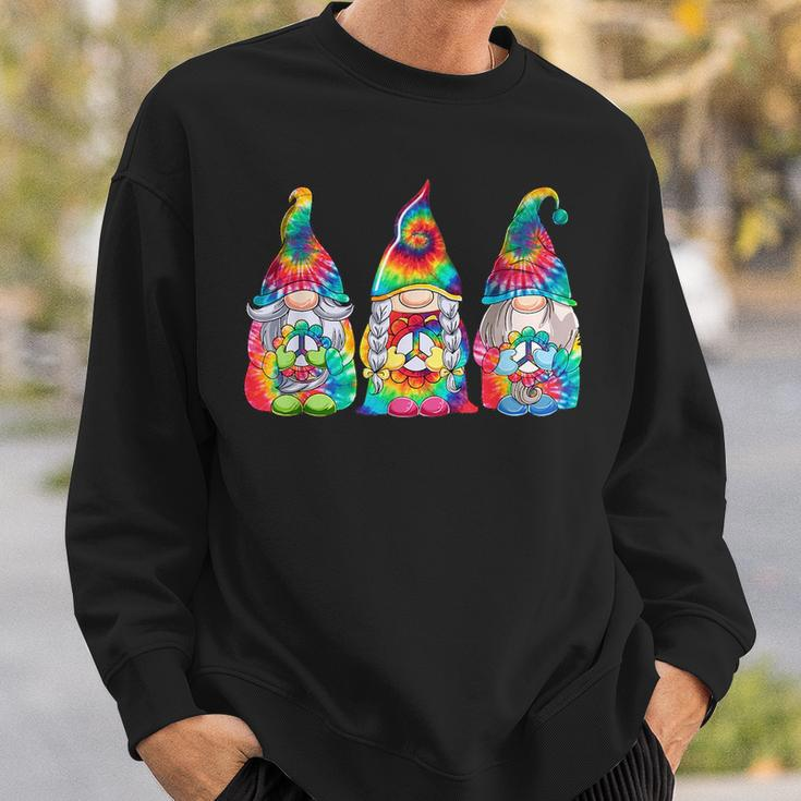Gnome Peace Sign Love Tie Dye Three Hippie Gnomes Costume Sweatshirt Gifts for Him