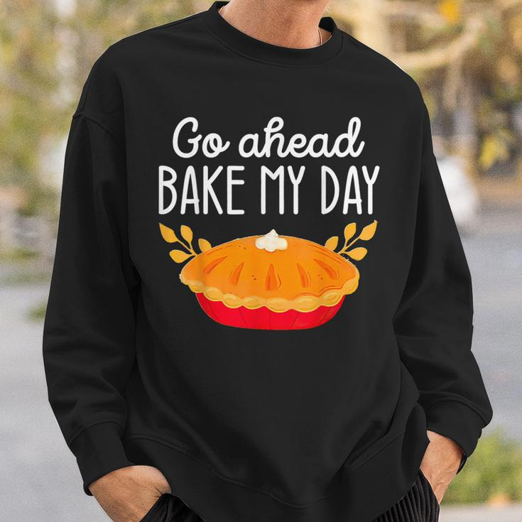 Go Ahead Bake My Day Pumpkin Thanksgiving Matching Family Sweatshirt Gifts for Him