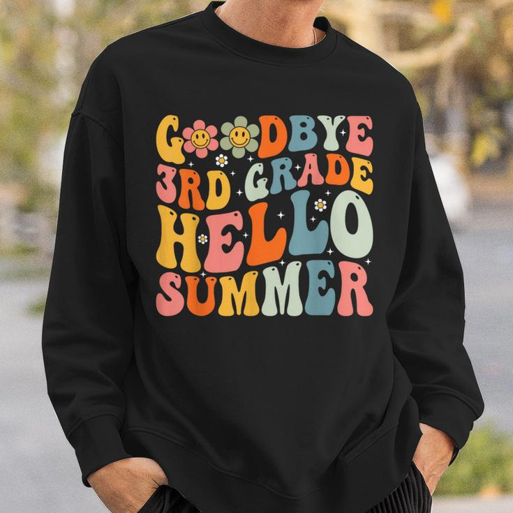 Goodbye 3Rd Grade Hello Summer Groovy Third Grade Graduate Sweatshirt Gifts for Him