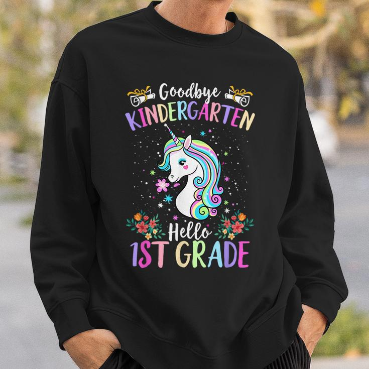 Goodbye Kindergarten Hello 1St Grade Unicorn Graduation Kid Sweatshirt Gifts for Him