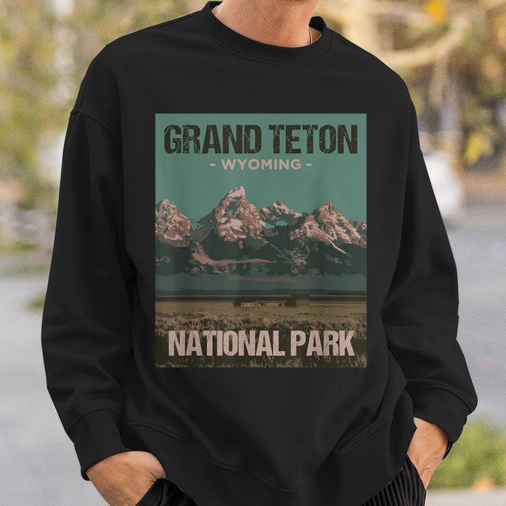 Grand Teton National Park Wyoming Poster Sweatshirt Gifts for Him