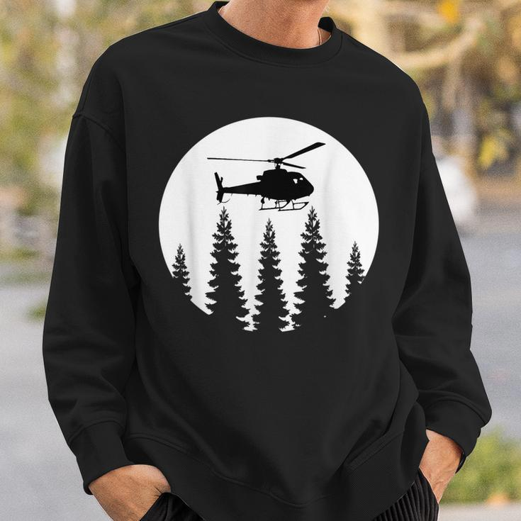 Great Helicopter Pilot Retro Gift Men Sweatshirt Gifts for Him