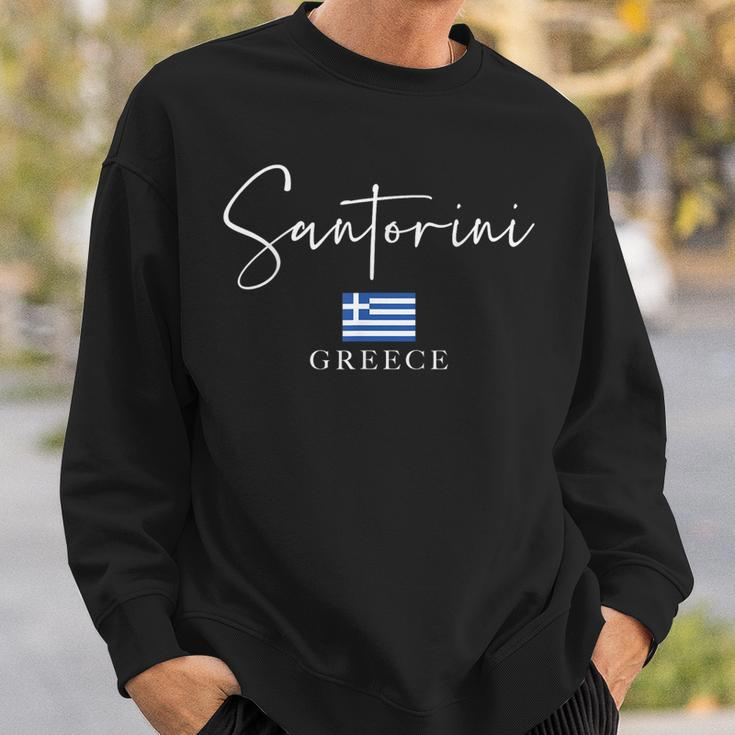 Greece Flag Vacation - Island Santorini Sweatshirt Gifts for Him