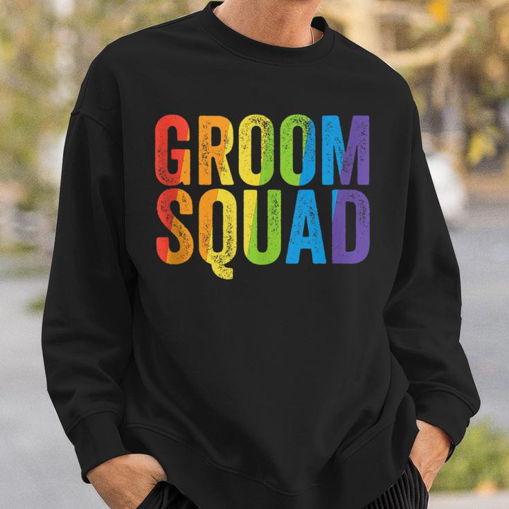 Groom Squad Party Lgbt Same Sex Gay Wedding Husband Men Sweatshirt Gifts for Him