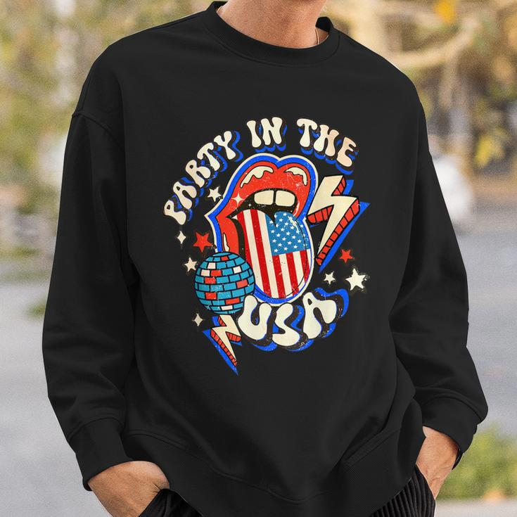 Groovy Disco Funny Party In The Us July 4Th Usa Patriotic Sweatshirt Gifts for Him