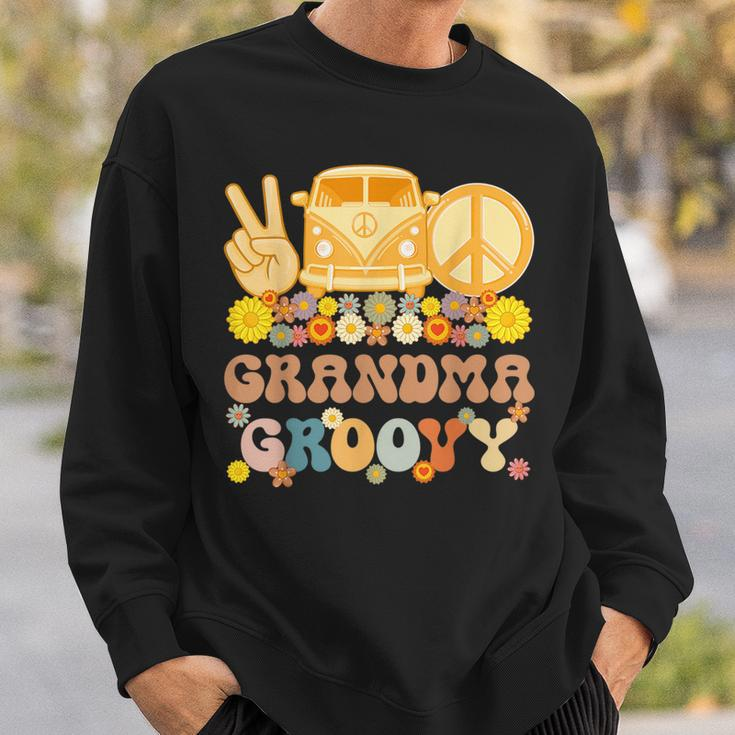 Groovy Grandma Hippie Peace Retro Matching Party Family Sweatshirt Gifts for Him