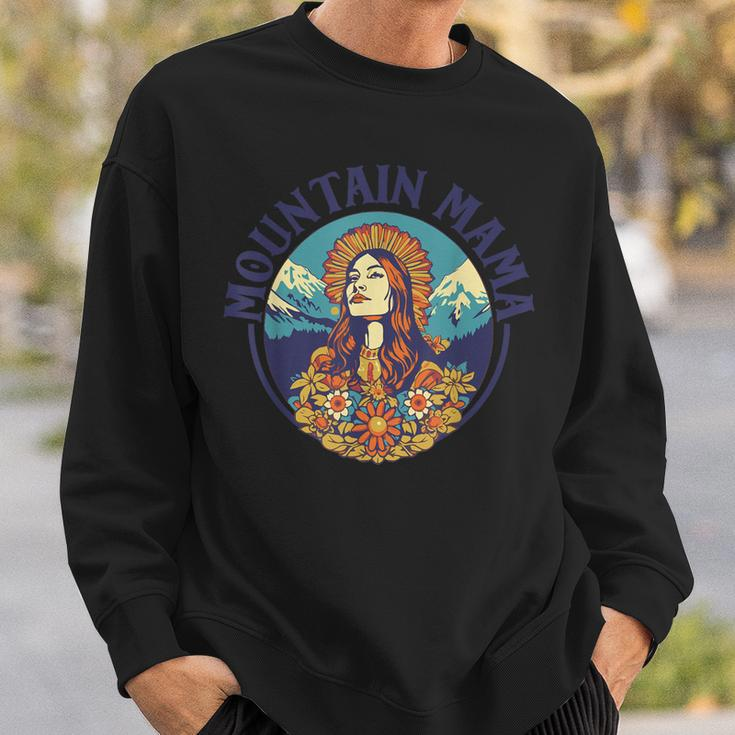 Groovy Mountain Mama Hippie 60S Psychedelic Artistic Sweatshirt Gifts for Him