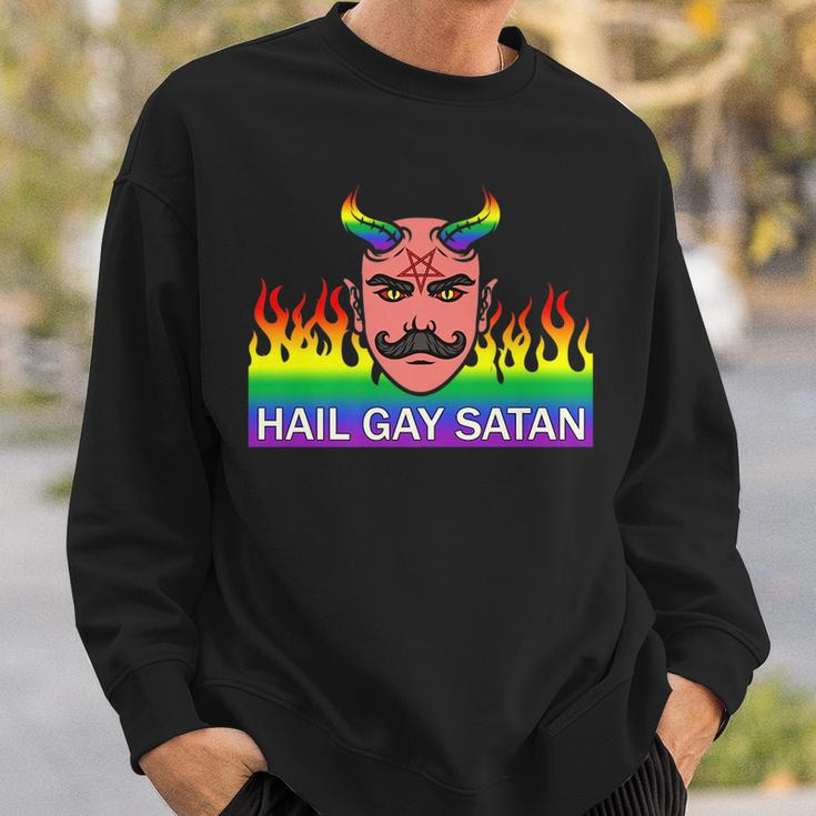 Hail Gay Satan Lgbt Pride Sweatshirt Gifts for Him